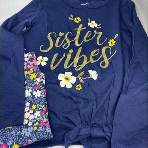 Carter’s 5t Long Sleeve Shirt and Leggings Set